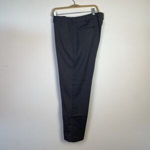 Roundtree & Yorke travelSMART Pants Men Heather Gray 40x29 Straight Dress Slacks